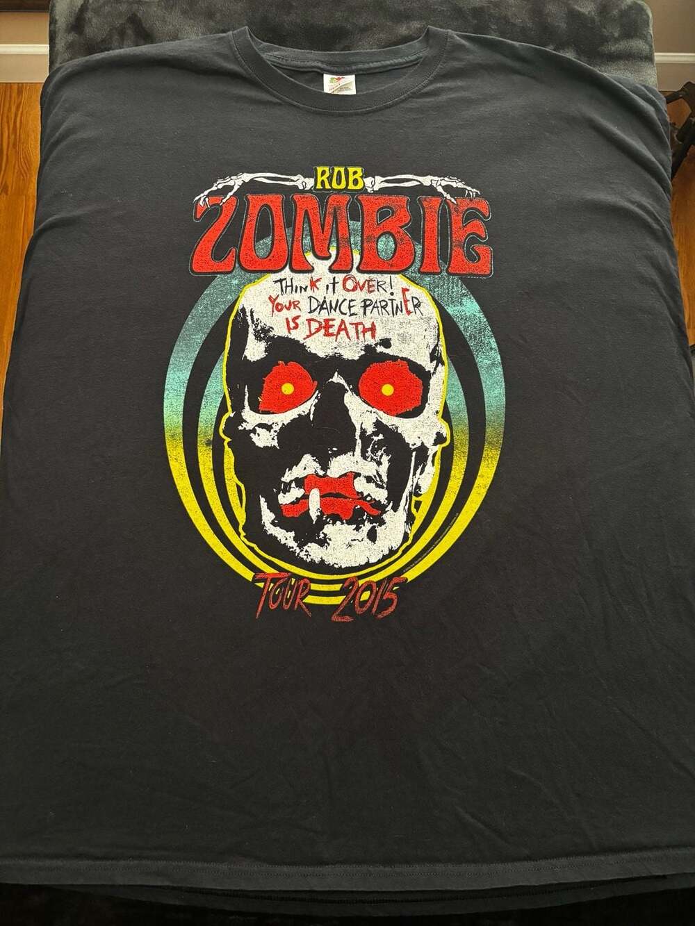 Rob Zombie Tour 2015 'Your Dance Partner is Death' Skull T-Shirt 4XL